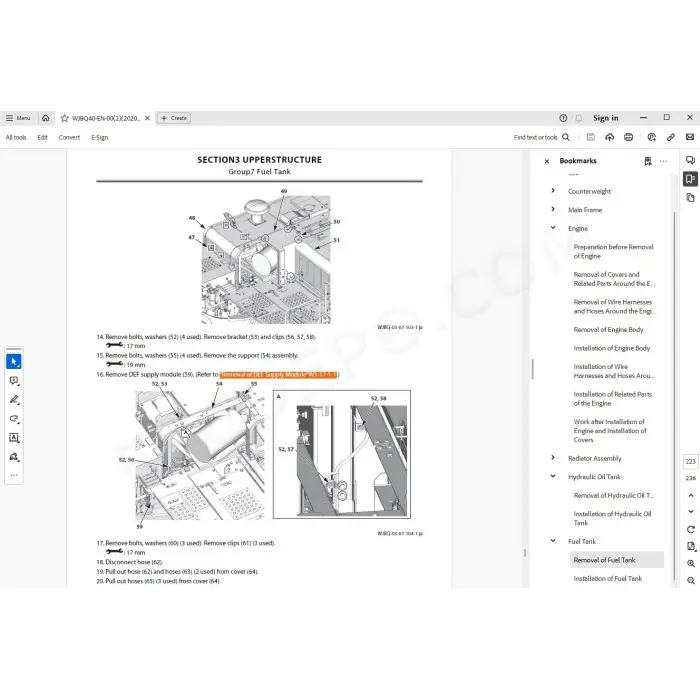 Hitachi ZX690LCH-7 ZX690LCR-7 parts + service manual